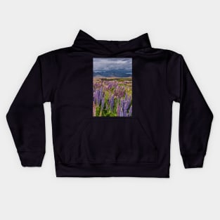 A Church in a Field of Lupins Kids Hoodie